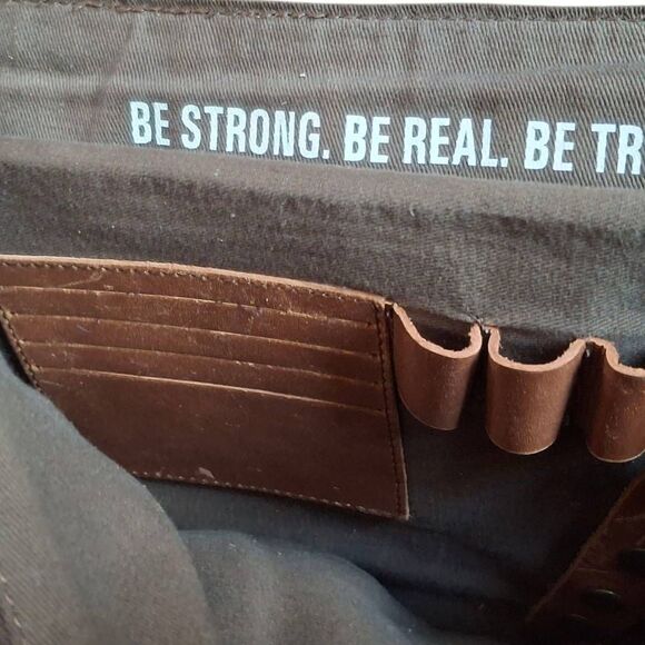 STS Ranchwear Foreman 2 Messenger Bag Brown Leather & Suede Work Tote Briefcase - Picture 13 of 15